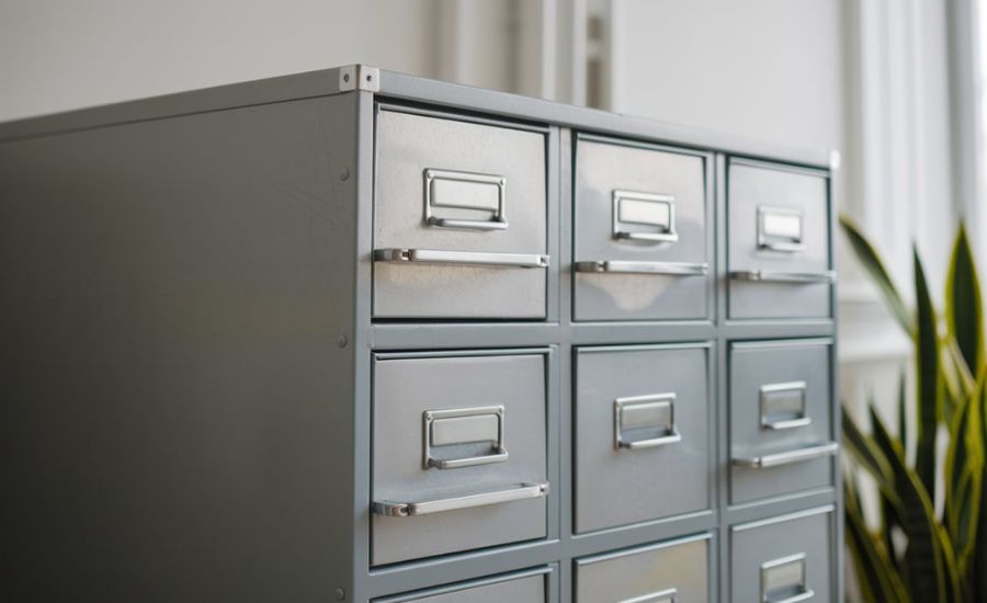 modern file cabinet box lockout