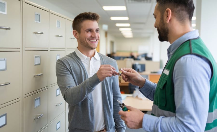 satisfied customer file cabinet lockout