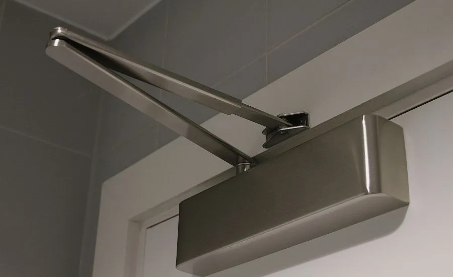 Properly installed door closer ensuring smooth door operation