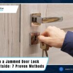 how to open a jammed door lock from the outside