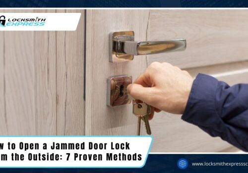 how to open a jammed door lock from the outside