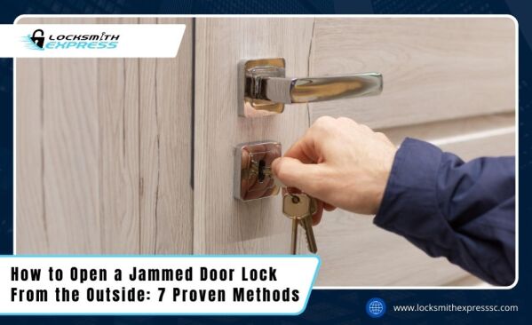 how to open a jammed door lock from the outside